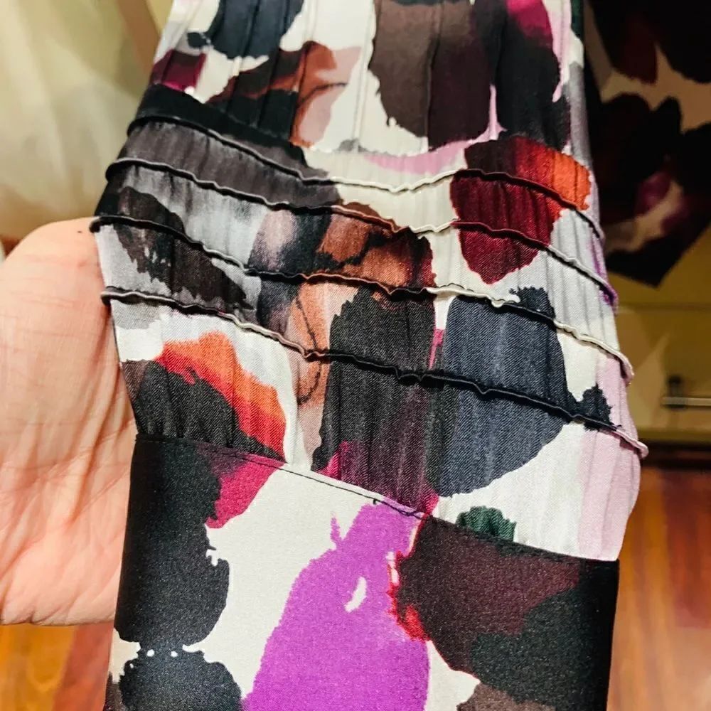 Multi colored satin blouse - Picture 4 of 8